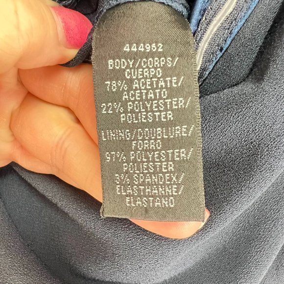 Monique Lhuillier Size XS Ruffle Jumpsuit Mid Rise Navy - Picture 5 of 8